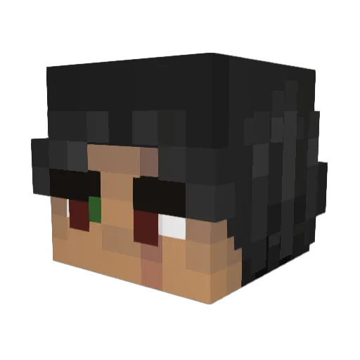 Liebv Minecraft avatar head, 3D render