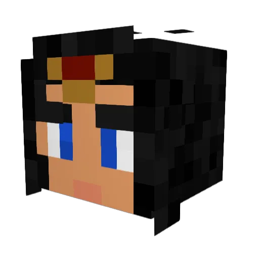Liedenea Minecraft avatar head, 3D render
