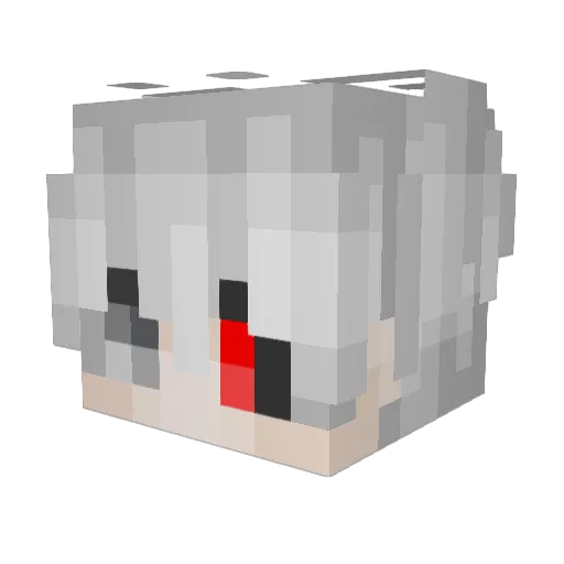 Lieexa Minecraft avatar head, 3D render