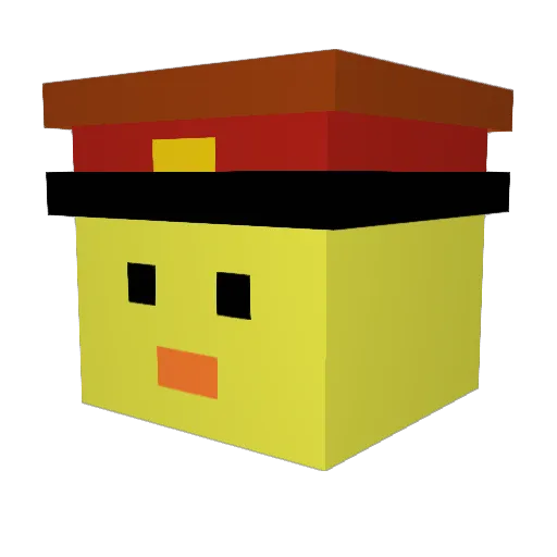 Liefin Minecraft avatar head, 3D render