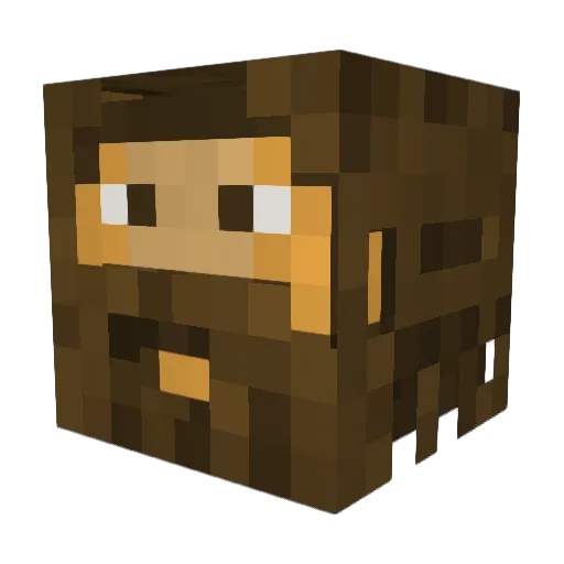 Liegence Minecraft avatar head, 3D render