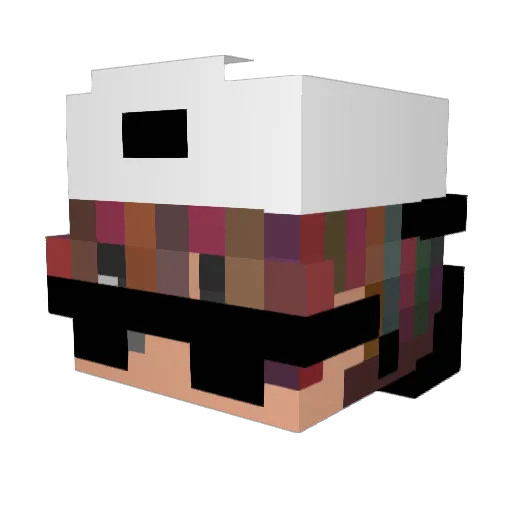 Liegestuehle Minecraft avatar head, 3D render