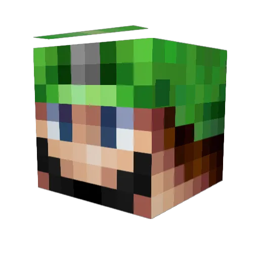 Lieisky Minecraft avatar head, 3D render