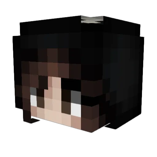 Liekiely Minecraft avatar head, 3D render