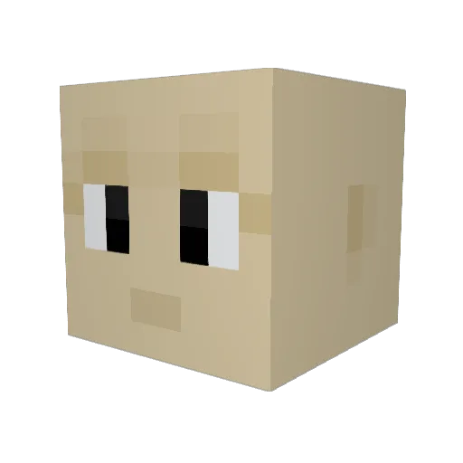Liekuhh Minecraft avatar head, 3D render