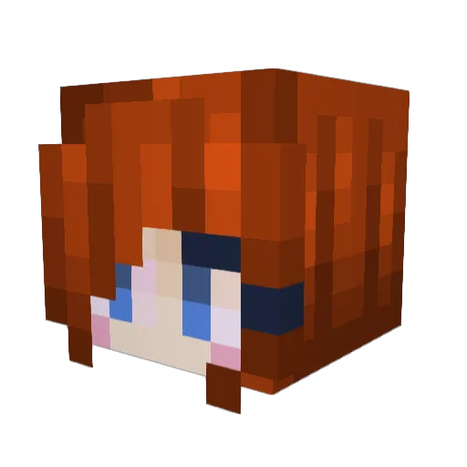 Liellaby Minecraft avatar head, 3D render