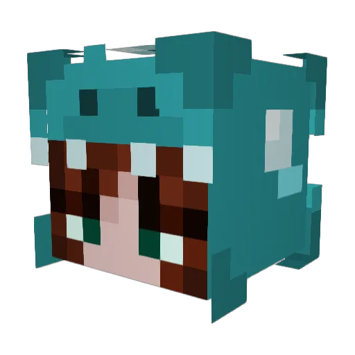 Lientje2013 Minecraft avatar head, 3D render