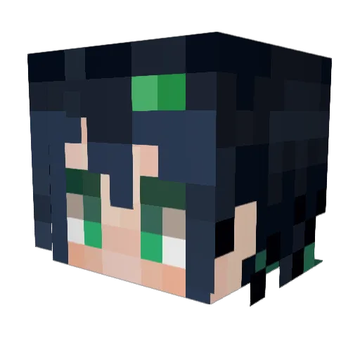 Lietashi Minecraft avatar head, 3D render