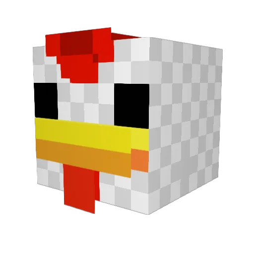 LieuweZ Minecraft avatar head, 3D render
