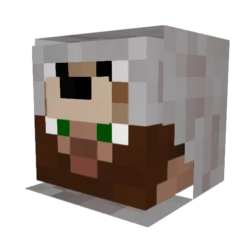 LievSchreiber Minecraft avatar head, 3D render