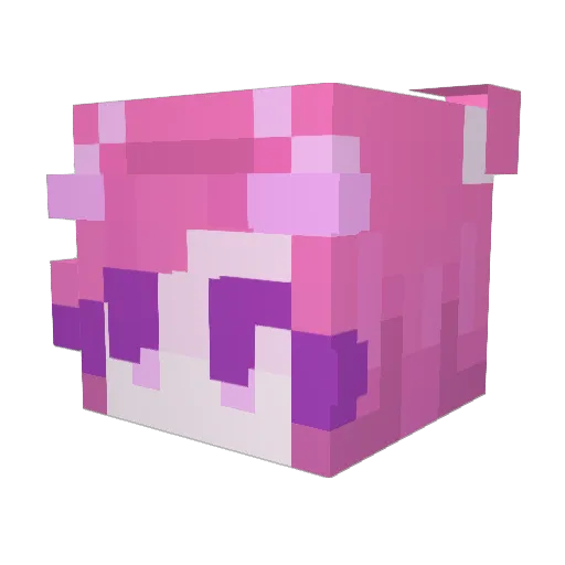 Lievane Minecraft avatar head, 3D render
