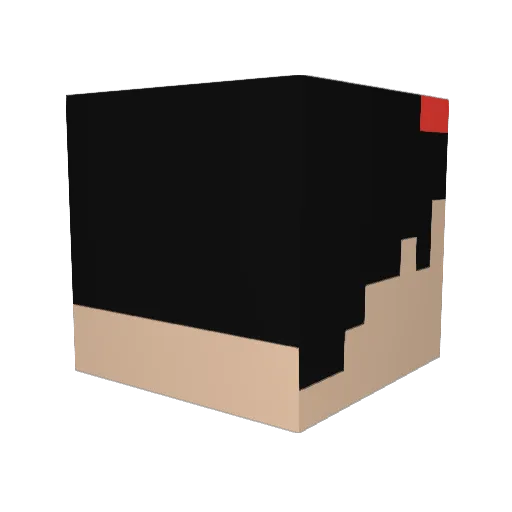 Lievee Minecraft avatar head, 3D render
