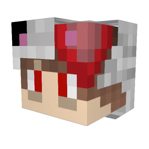 Liezel Minecraft avatar head, 3D render