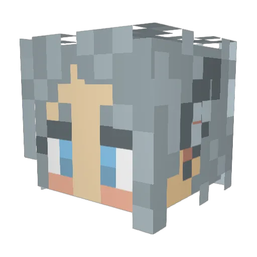 Lifa_Mevil Minecraft avatar head, 3D render