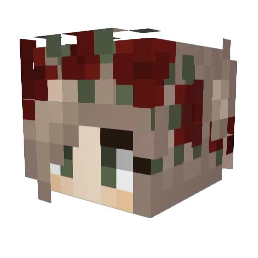 Life120 Minecraft avatar head, 3D render