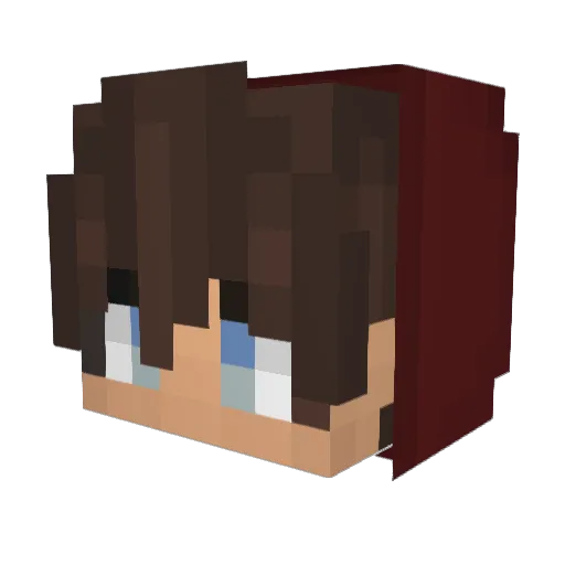 LifeIsStrangee Minecraft avatar head, 3D render