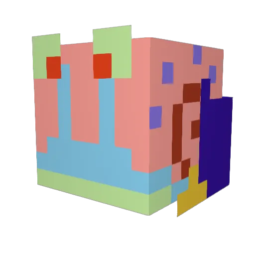 LifeOfY Minecraft avatar head, 3D render