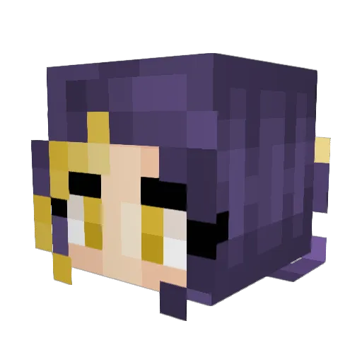 LifeSha Minecraft avatar head, 3D render