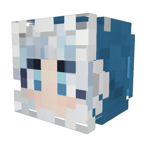 LifeWatermelon Minecraft avatar head, 3D render
