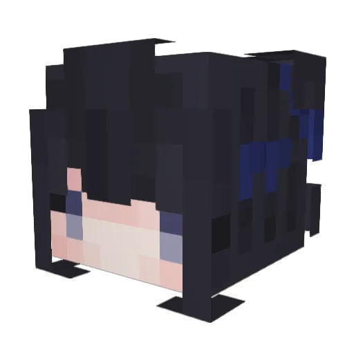 Life_hard Minecraft avatar head, 3D render