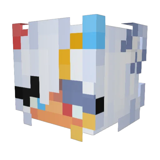Lifeanite Minecraft avatar head, 3D render