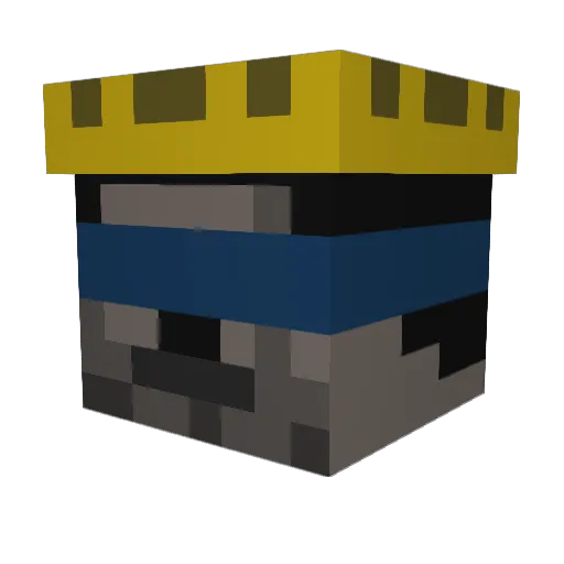 Lifehanky Minecraft avatar head, 3D render