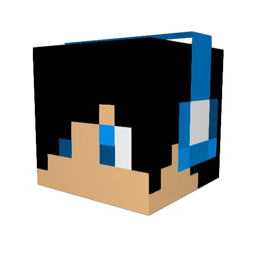 Lifelike93 Minecraft avatar head, 3D render