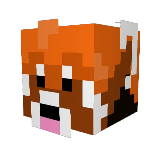 Lifesimulation Minecraft avatar head, 3D render