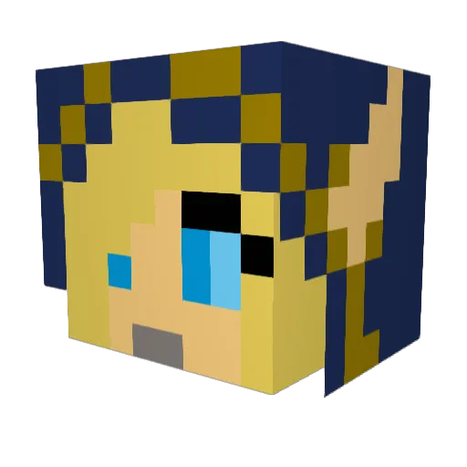 Lifestrim Minecraft avatar head, 3D render