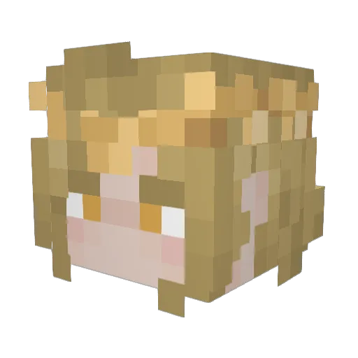 Liffma Minecraft avatar head, 3D render