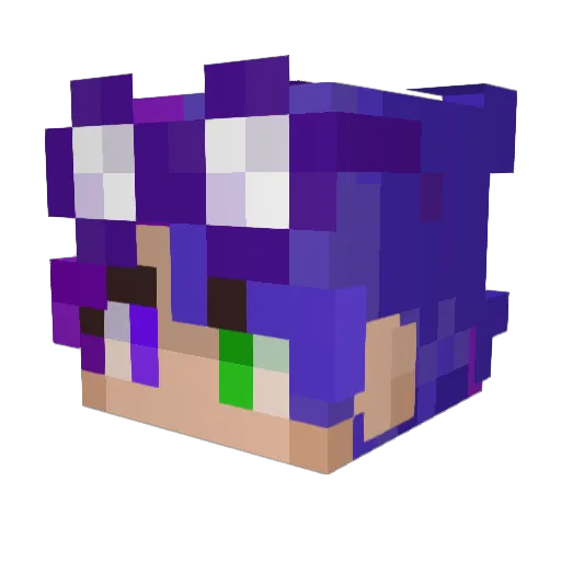 Lifip Minecraft avatar head, 3D render