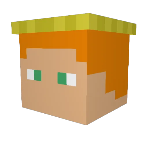 Lifix13 Minecraft avatar head, 3D render