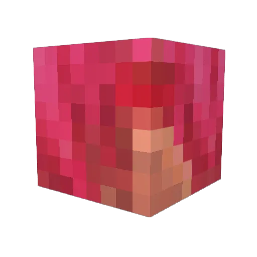 Liftened Minecraft avatar head, 3D render