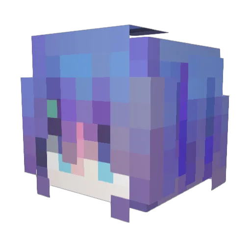 Lifu_Jimeng Minecraft avatar head, 3D render