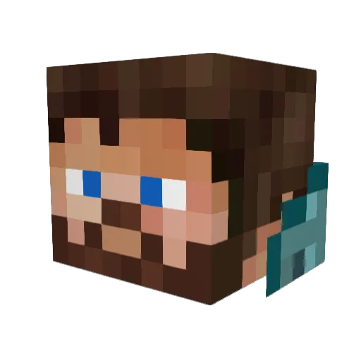 Ligatine Minecraft avatar head, 3D render