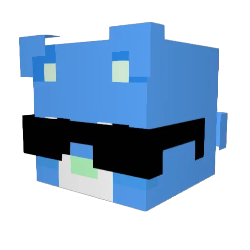 Ligattus Minecraft avatar head, 3D render