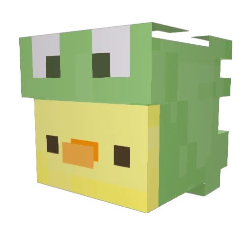Ligdis Minecraft avatar head, 3D render