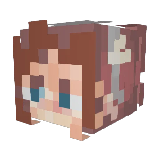 Liger_Girl Minecraft avatar head, 3D render