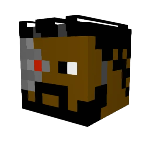 Liggin Minecraft avatar head, 3D render