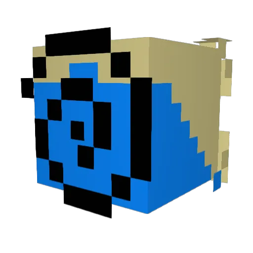 LiggisMom Minecraft avatar head, 3D render