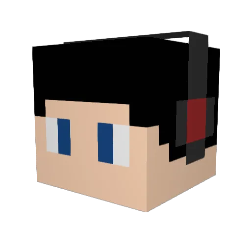 LighTheFuse1 Minecraft avatar head, 3D render