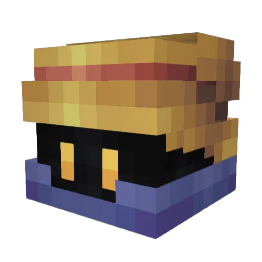 Lighningvoid Minecraft avatar head, 3D render