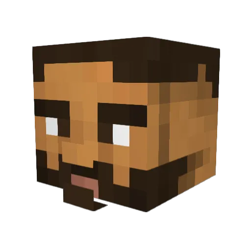 Light2512 Minecraft avatar head, 3D render