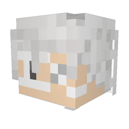 Light571 Minecraft avatar head, 3D render