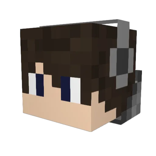 Light64 Minecraft avatar head, 3D render