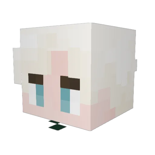 Light7709 Minecraft avatar head, 3D render
