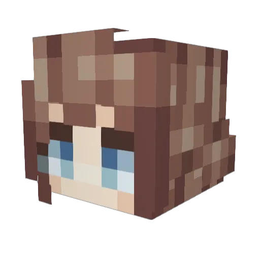 LightAngel08 Minecraft avatar head, 3D render