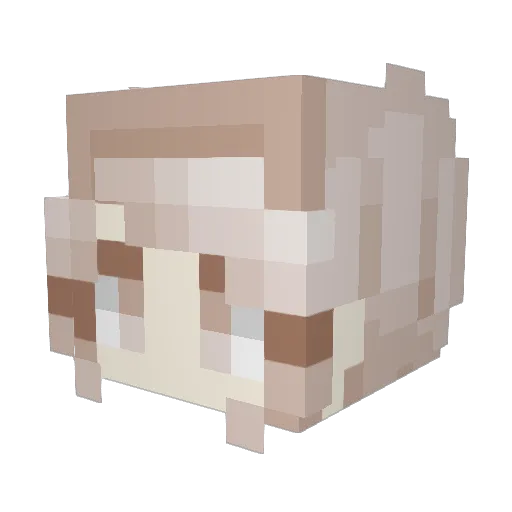 LightAvastra Minecraft avatar head, 3D render