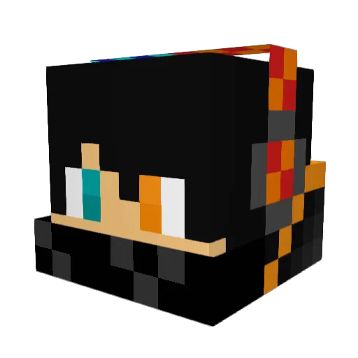 LightBlaze11 Minecraft avatar head, 3D render