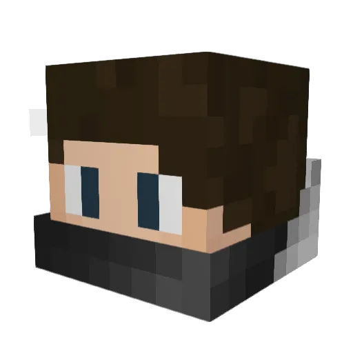 LightBusterY Minecraft avatar head, 3D render